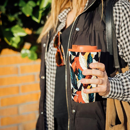 Quokka Vaso Cafe Double Walled - Tazza a doppia parete 450 ml (Autunno)