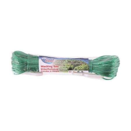 Lifetime - Laundry cord / rope 20m with hooks (Green)