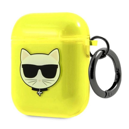 Karl Lagerfeld Choupette Head - Airpods Case (fluo yellow)