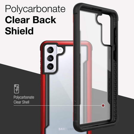X-Doria Raptic Shield - Etui aluminiowe Samsung Galaxy S21+ (Antimicrobial protection) (Red)