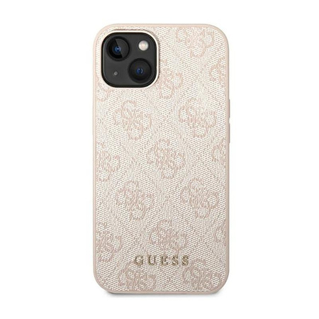 Guess 4G Metal Gold Logo - Coque pour iPhone 14 (rose)