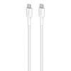 PURO Fabric - Odolný opletený kabel USB-C na USB-C 1,2 m (bílý)