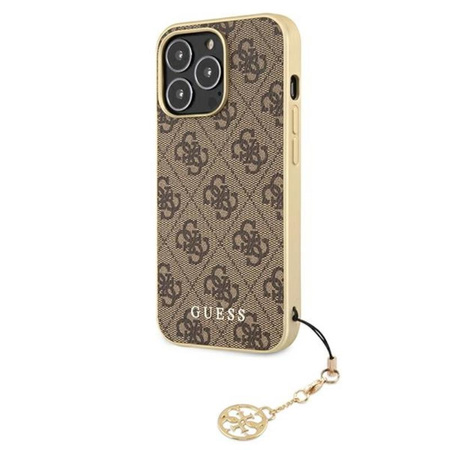 Kolekce Guess 4G Charms - pouzdro na iPhone 13 Pro (hnědé)