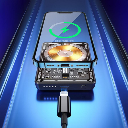 WEKOME WP-287 Vanguard Series - Indukční powerbanka 5000 mAh Rychlé nabíjení PD 20W MagSafe (černá)