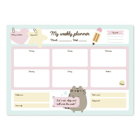 Pusheen - Foodie collection weekly planner 54 pages A3