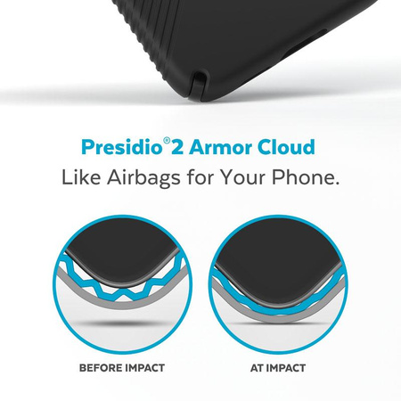 Speck Presidio2 Grip - Étui antidérapant pour Samsung Galaxy S23 (Noir/Noir/Blanc)