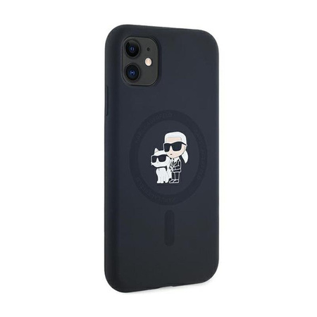 Karl Lagerfeld Silicone Karl & Choupette MagSafe - Hülle für iPhone 11 (schwarz)