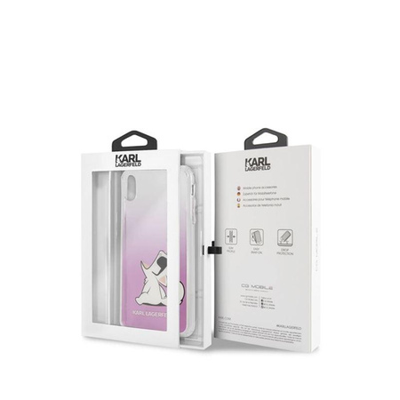 Karl Lagerfeld Choupette Fun Sunglasses - pouzdro pro iPhone Xs Max (růžové)