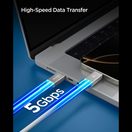 Spigen EB10010CC Essential - USB-C - USB-C PD kábel 100W 1m (fehér)