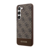 Guess 4G Bottom Stripe Metall Logo Kollektion - Samsung Galaxy S23 Gehäuse (braun)