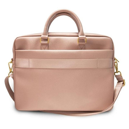 Guess Saffiano Script Computer Bag - 15" Notebook Bag (pink)