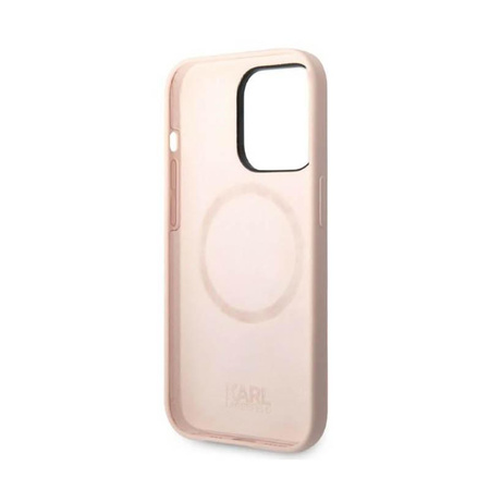 Karl Lagerfeld Liquid Silicone Karl & Choupette MagSafe - iPhone 14 Pro Case (pink)