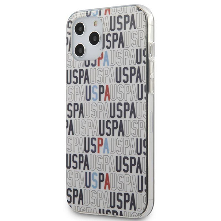 US Polo Assn Logo Mania - pouzdro pro iPhone 12 Pro Max (bílé)