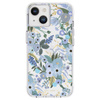 Rifle Paper Clear - Étui pour iPhone 14 (Garden Party Blue)