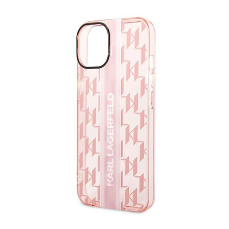 Karl Lagerfeld Mono Vertical Stripe - Coque pour iPhone 14 (rose)