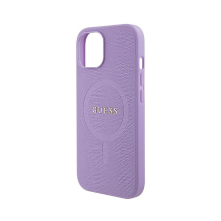 Guess Saffiano MagSafe - iPhone 15 Tasche (lila)
