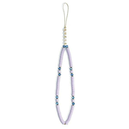 Guess Phone Strap Beads Heishi Lilac