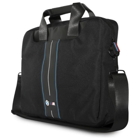 BMW Nylon Blue Stripe - Sacoche pour ordinateur portable 16" (noir)