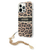 Guess Leopard Gold Chain - Étui pour iPhone 13 Pro