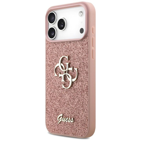 Guess Fixed Glitter Big 4G - Hülle für iPhone 17 Pro Max (rosa)