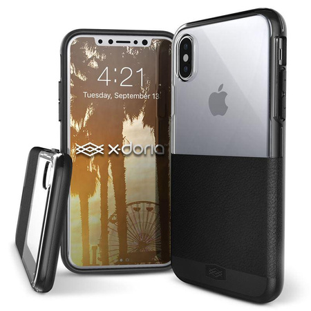 X-Doria Dash - iPhone X Case (Black Leather)