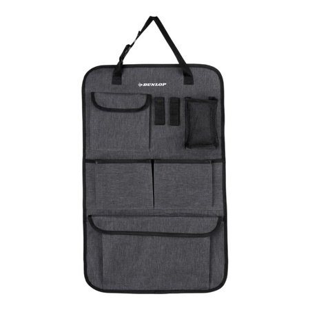 Dunlop - Auto-Rücksitz-Organizer 65x41 cm (Grau)