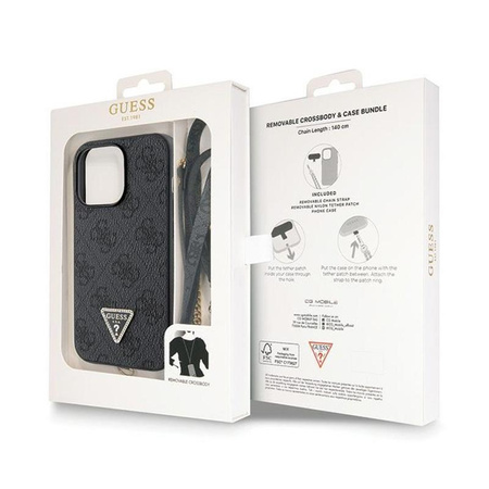 Guess Crossbody 4G Metal Logo - pouzdro pro iPhone 13 Pro (černé)