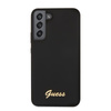 Guess Szilikon Script Metal Logo - Samsung Galaxy S22 tok (fekete)