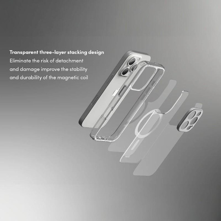 Moshi iGlaze MagSafe - iPhone 16 Case (Luna Silver)