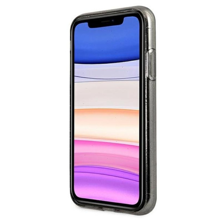 Guess Glitter 4G Big Logo - Etui iPhone 11 (czarny)