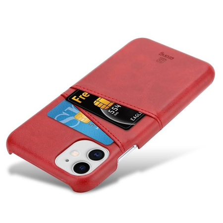 Crong Neat Cover - Étui pour iPhone 11 Pro avec poches (rouge)