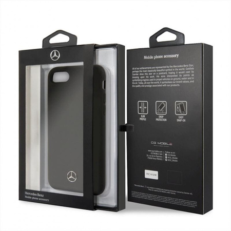 Mercedes Silicone Line - Etui iPhone 8 / 7 (czarny)