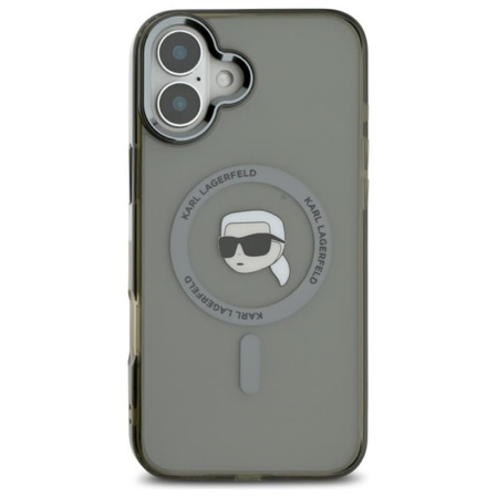 Karl Lagerfeld IML fém Karl Head MagSafe - iPhone 16 Plus tok (fekete)