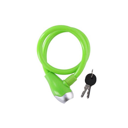 Dunlop - Keyed spiral bike lock 65 cm (Green)