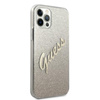 Guess Glitter Gradient Script - Coque iPhone 12 / iPhone 12 Pro (Or)