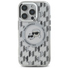 Karl Lagerfeld IML Monogram Karl & Choupette Head MagSafe - Pouzdro pro iPhone 16 Pro (průhledné)