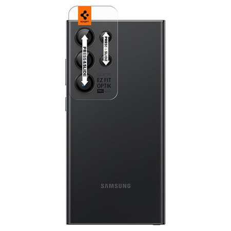 Spigen Optik Pro GLAS.TR EZ Fit Camera Protector 2-Pack - ochranné sklo objektivu pro Samsung Galaxy S24 Ultra (2 ks) (Black)