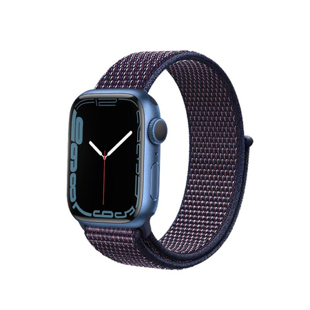 Crong Nylon - Bracelet sport pour Apple Watch 38/40/41/42 mm (Midnight Blue)