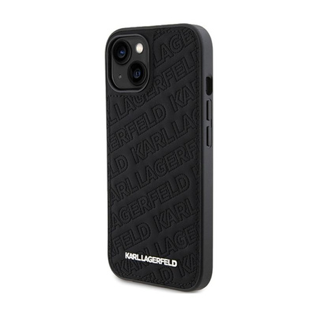 Karl Lagerfeld Gestepptes K-Muster - iPhone 15 Plus Tasche (schwarz)