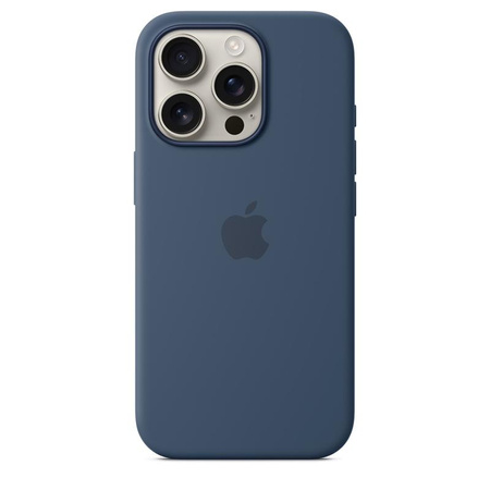 Silikonové pouzdro Apple - Silikonové pouzdro s MagSafe pro iPhone 16 Pro (džínový)