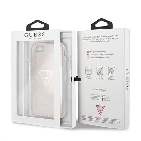 Guess Solid Glitter Triangle - iPhone 8 / 7 Case (Gold)