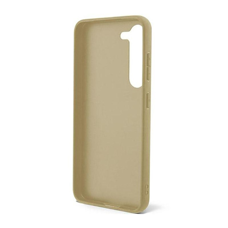 Guess Glitter Flakes Metal Logo Case - Samsung Galaxy S23+ (Gold)
