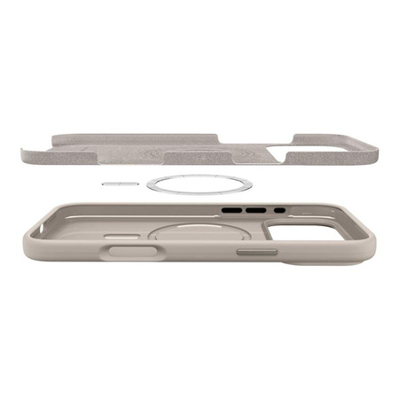 ETUI DO IPHONE 17 PRO MAX do MAGSAFE SPIGEN SILIKONOWE ORYGINALNE BEŻOWE