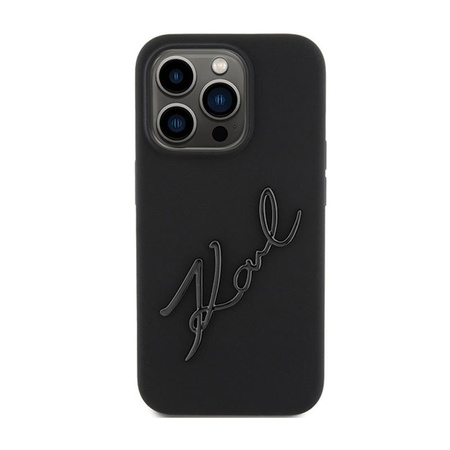 Karl Lagerfeld Silicone Karl Script - Coque iPhone 15 Pro (noir)