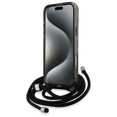 Karl Lagerfeld IML Crossbody Monogramm Karl & Choupette Head MagSafe - iPhone 16 Pro Tasche (schwarz)