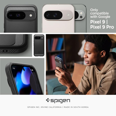Spigen Rugged Armor - Étui pour Google Pixel 9 / 9 Pro (Noir mat)