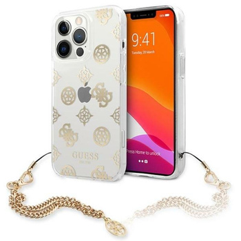 Guess Peony Chain Handle - iPhone 13 Pro Case (Gold)