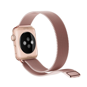 Puro Milanese mágneses szíj - Rozsdamentes acél szíj Apple Watch 38/40/41 mm-es órához (rózsaarany)