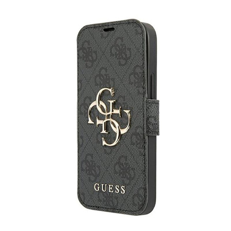 Guess Booktype 4G Big Metal Logo - Hülle für iPhone 13 Pro (Grau)