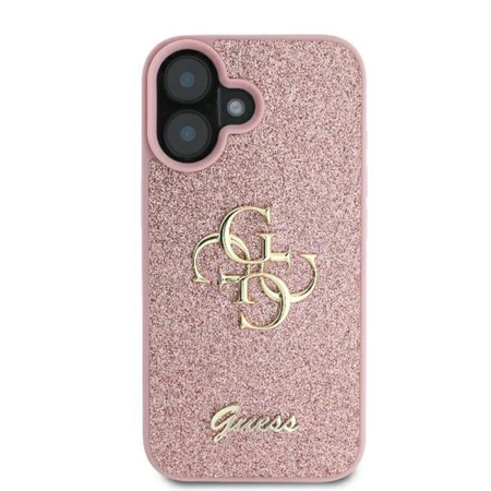 Guess Fixed Glitter Big 4G - Case for iPhone 16 Plus (pink)